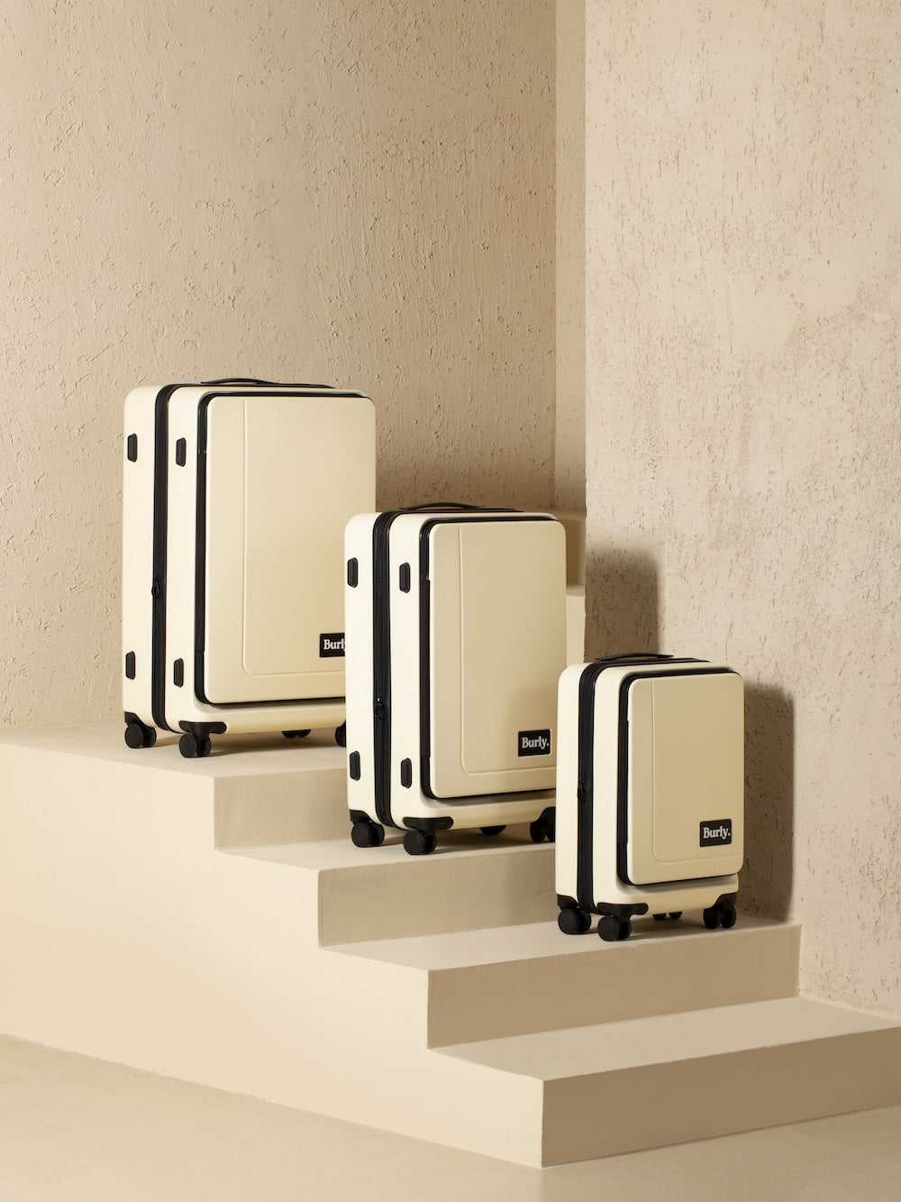 Burly Open Top Luggage Set of 3 Bundle