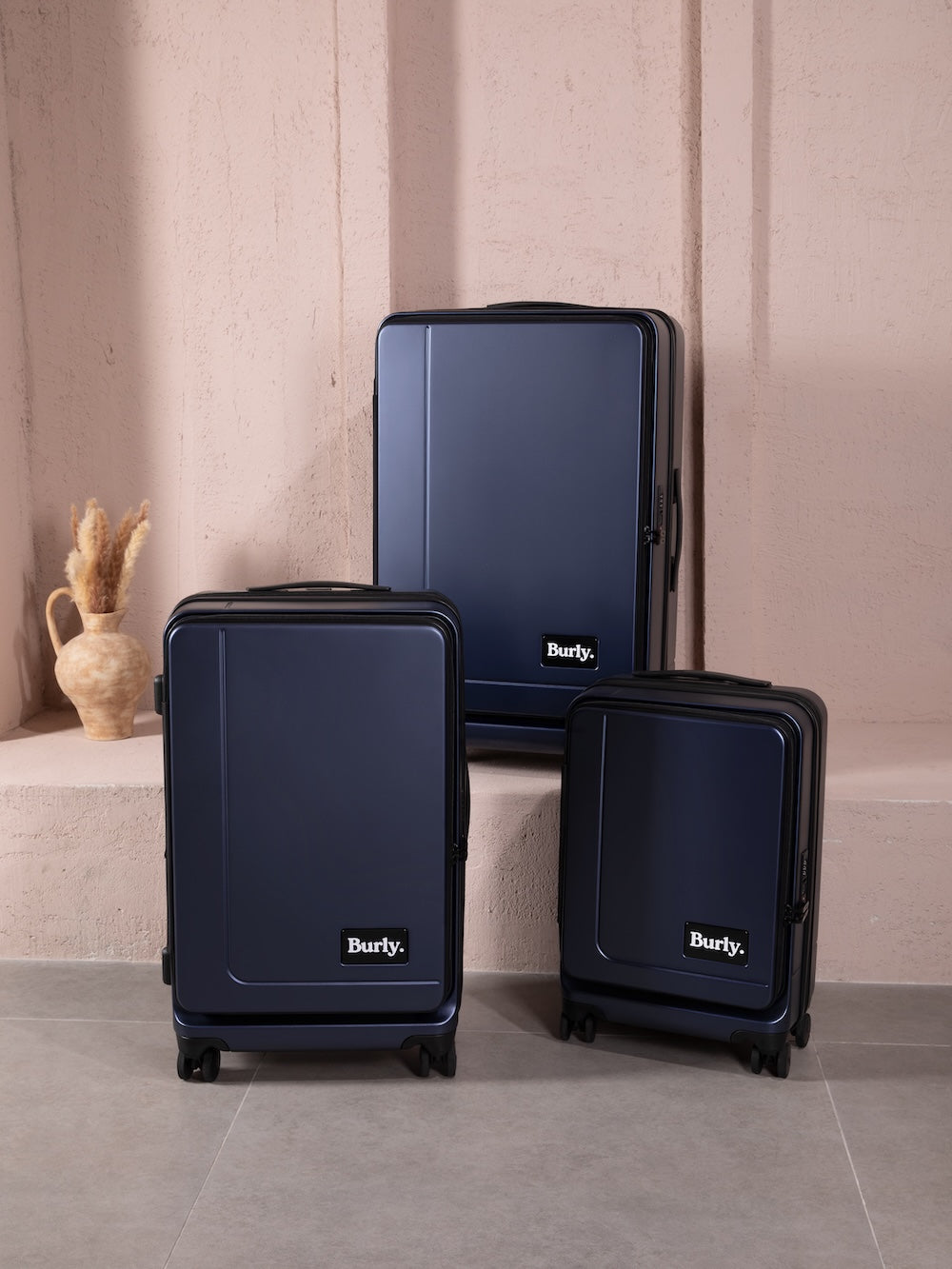 Burly Open Top Luggage Set of 3 Bundle
