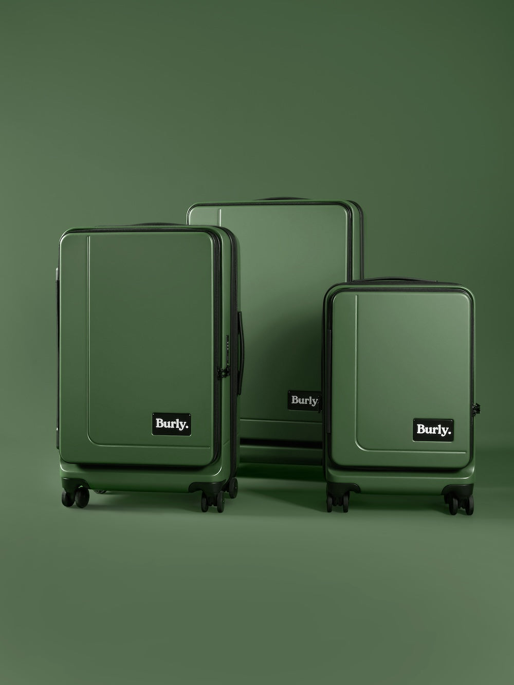 Burly Open Top Luggage Set of 3 Bundle